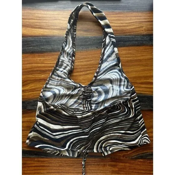 MOTEL Dapa Vest Top In 70s Ripple Size XS - Picture 6 of 8